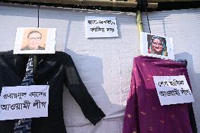 Rights Activists And Students A Symbolic Protest Against Fascism In Dhaka.