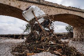 Seventh Day of The Effects of The Dana in Valencia - Spain