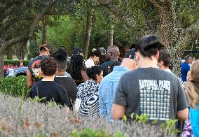 Residents Voting In Florida US