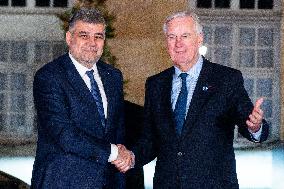 PM Barnier Welcomes Romanian PM Ciolacu - Paris