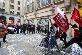 Protest Against The Privatization Of State Schools In São Paulo