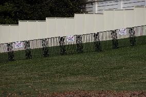 US Capitol And Security Fence Ahead US Presidential Election