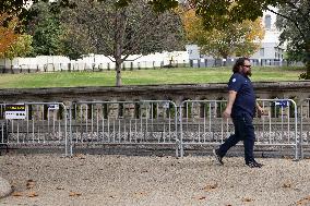 US Capitol And Security Fence Ahead US Presidential Election