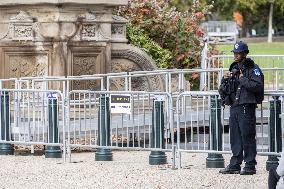 US Capitol And Security Fence Ahead US Presidential Election