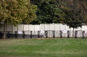 US Capitol And Security Fence Ahead US Presidential Election