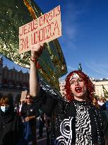 Protest Against Suspending Asylum Rights In Poland