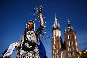 Protest Against Suspending Asylum Rights In Poland