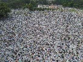 Thousands flock to Suhrawardy Udyan for Olama Mashayekh rally in Dhaka