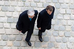 Presidents Macron And Tokaiev At Military Ceremony At Hotel Des Invalides - Paris