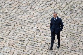 Presidents Macron And Tokaiev At Military Ceremony At Hotel Des Invalides - Paris