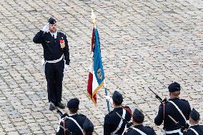 Presidents Macron And Tokaiev At Military Ceremony At Hotel Des Invalides - Paris