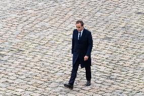 Presidents Macron And Tokaiev At Military Ceremony At Hotel Des Invalides - Paris