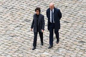 Presidents Macron And Tokaiev At Military Ceremony At Hotel Des Invalides - Paris