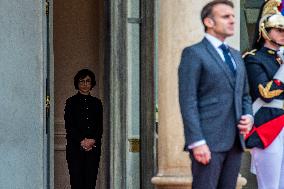 Kassym-Jomart Tokaiev, President Of Kazakhstan, Welcomed By Emmanuel Macron