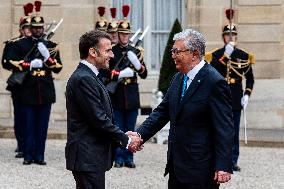 Kassym-Jomart Tokaiev, President Of Kazakhstan, Welcomed By Emmanuel Macron