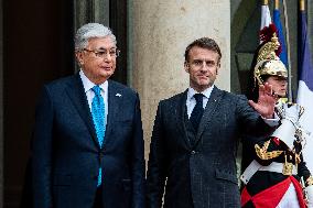 Kassym-Jomart Tokaiev, President Of Kazakhstan, Welcomed By Emmanuel Macron