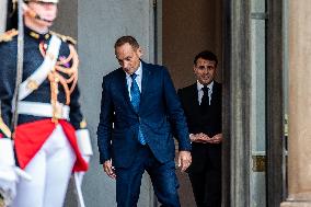 Kassym-Jomart Tokaiev, President Of Kazakhstan, Welcomed By Emmanuel Macron