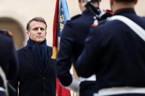 Emmanuel Macron Welcomes Kassym-Jomart Tokayev At Invalides - Paris