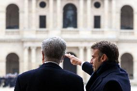 Emmanuel Macron Welcomes Kassym-Jomart Tokayev At Invalides - Paris