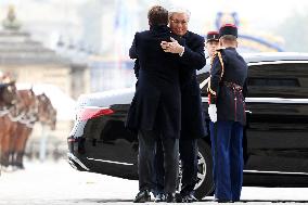 Emmanuel Macron Welcomes Kassym-Jomart Tokayev At Invalides - Paris