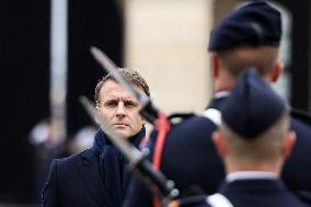 Emmanuel Macron Welcomes Kassym-Jomart Tokayev At Invalides - Paris