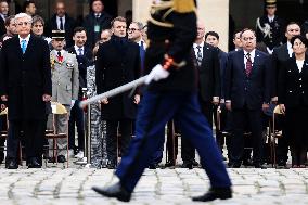 Emmanuel Macron Welcomes Kassym-Jomart Tokayev At Invalides - Paris