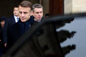 Emmanuel Macron Welcomes Kassym-Jomart Tokayev At Invalides - Paris