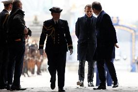 Emmanuel Macron Welcomes Kassym-Jomart Tokayev At Invalides - Paris