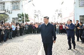 President Xi Visit To Hubei Province - China