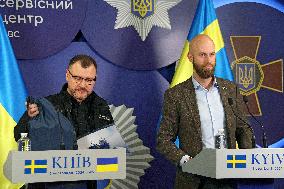 Briefing of Ukrainian Interior Minister and Swedish Civil Defence Minister in Kyiv