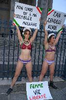 Rally In Support Of Student Ahou Daryaei And Iranian Women - Paris