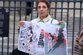 Rally In Support Of Student Ahou Daryaei And Iranian Women - Paris