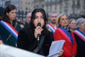 Rally In Support Of Student Ahou Daryaei And Iranian Women - Paris