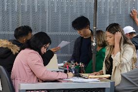 Americans And People Living In Mexico Flock To The US Embassy In Mexico City For The US Elections