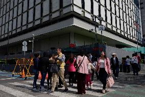 Americans And People Living In Mexico Flock To The US Embassy In Mexico City For The US Elections