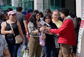 Americans And People Living In Mexico Flock To The US Embassy In Mexico City For The US Elections