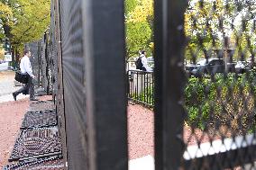 DC: Hight Fences surround White House on Presidential Election Day