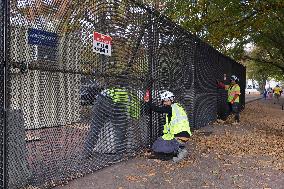 DC: Hight Fences surround White House on Presidential Election Day