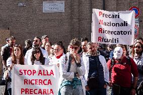 Research Workers Protest In Rome