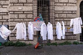 Research Workers Protest In Rome