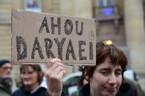 Rally In Support Of Student Ahou Daryaei And Iranian Women - Paris