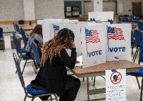 People Cast Vote On Election Day In USA