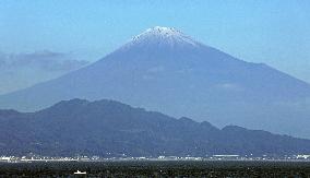 Snowcapped Mt. Fuji in Japan