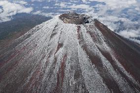 Snowcapped Mt. Fuji in Japan