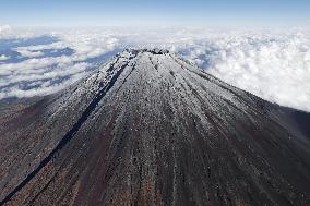 Snowcapped Mt. Fuji in Japan