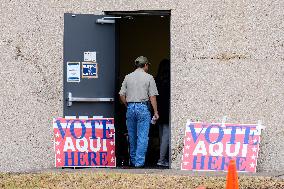 Voters Go To The Polls On Election Day In The Texas