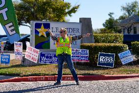 Voters Go To The Polls On Election Day In The Texas