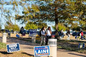 Voters Go To The Polls On Election Day In The Texas