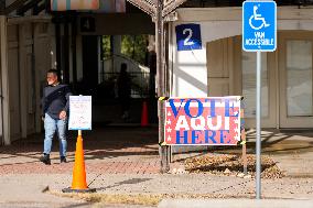 Voters Go To The Polls On Election Day In The Texas