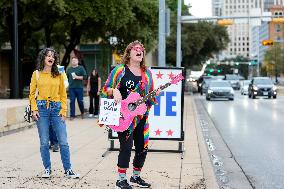 Voters Go To The Polls On Election Day In The Texas